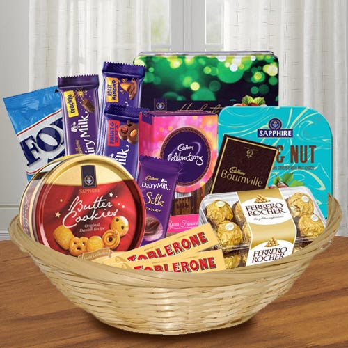 Lovely Chocolates Hamper for Brothers