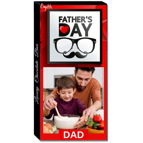 Delectably Rich Personalized Fathers Day Chocolate from Son to Dad