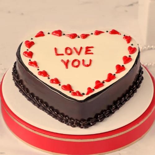 Devilishly Good Heart Shape Chocolate Cake for Valentine Day
