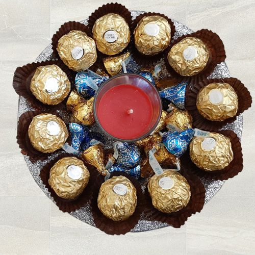 Yummy Ferrero Rocher n Hersheys Kisses with Aroma Candles