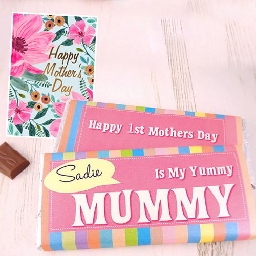 Personalized Cadbury Dairy Milk Silk Chocolate with Mothers Day Card