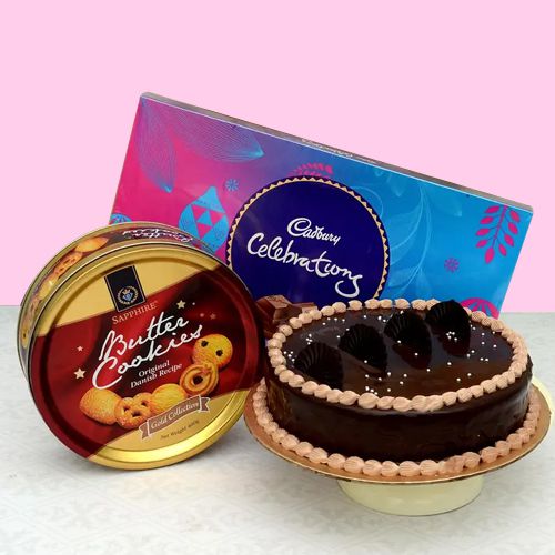 Delectable Combo of Cadbury Celebration N Cake with Butter Cookies