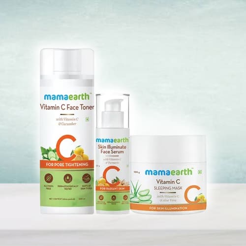 Pretty Look with Mama Earth Night Regime Skin Care Combo