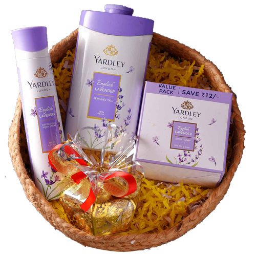 Elegant Yardley London English Lavender Kit with Homemade Chocolate