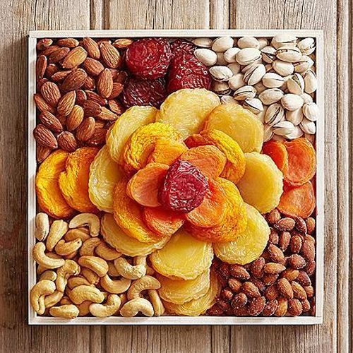 Enticing Tray of Assorted Dry Fruits for Moms Day