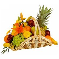 Mouth-Watering Basket of Fresh Fruits