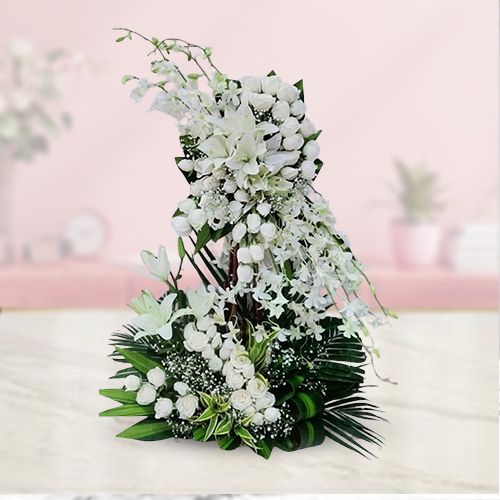 Stunning Mixed Flowers Tall Arrangement