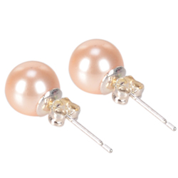 Wonderful Pink Pearl Tops Earring Set