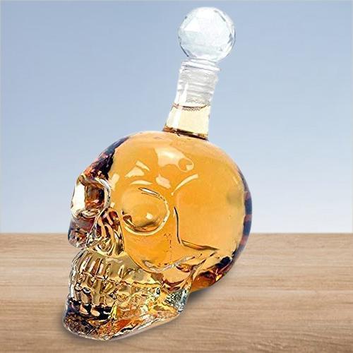 Classy Crystal Head Skull Wine Bottle Decanter