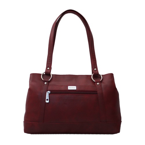 Stylish Office Bag with Front Zip Pocket for Ladies