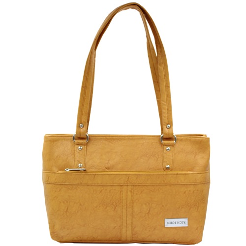 Bright Yellow Daily Use Bag for Ladies with Dual Chamber