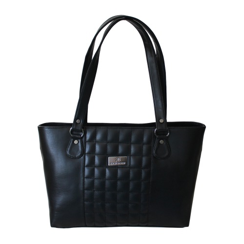 Black Front Stich Design Vanity Bag for Women