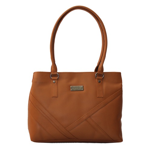 Double Chambered Brown Ladies Vanity Bag
