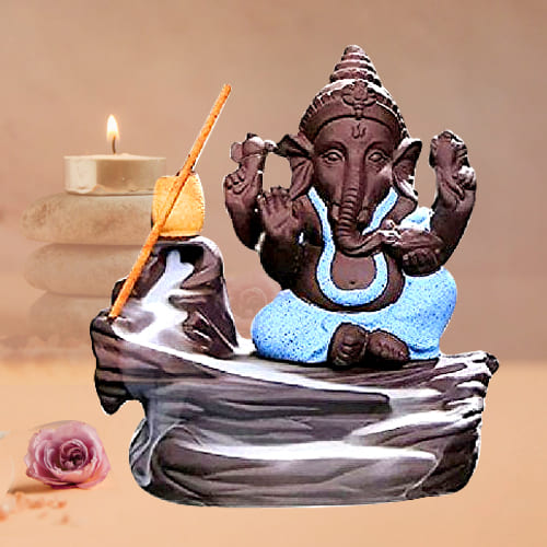 Amazing Bal Ganesha Smoke Fountain Polyresin Showpiece