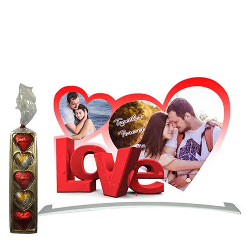 Perfect Hearty Love Personalized Photo Stand