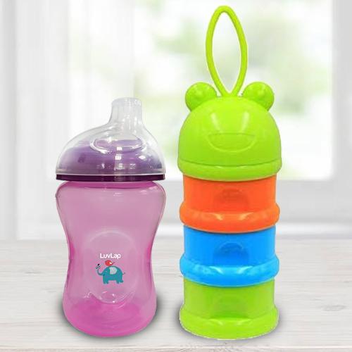 Wonderful LuvLap Jumbo Sky Sipper N 3 Layer Container<br>