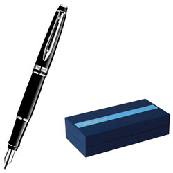 Lovely Waterman Hemisphere Black Lacquer CT Fountain Pen