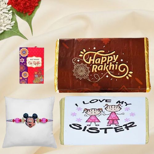 Spirited kids Rakhi with Personalized Chocolates