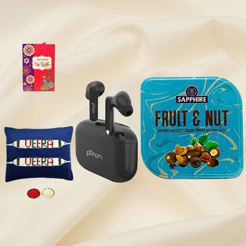 pTron Duo in-Ear Earbuds with Veera Rakhi for Bhai