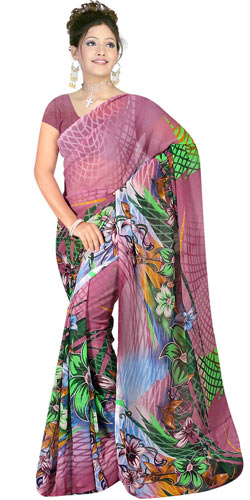 Amazing Suredeal Branded Georgette Fabric Printed Saree