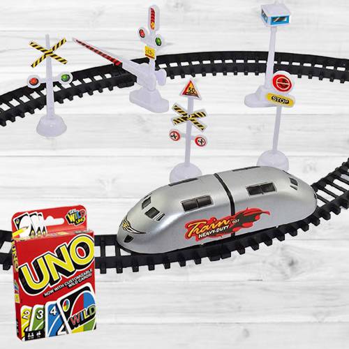 Exclusive Trains N Train Sets N Mattel Uno Card Game
