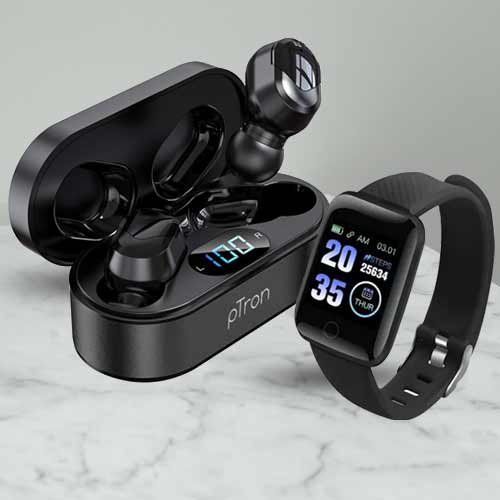 Wonderful Smart Watch N pTron Wireless Headphones