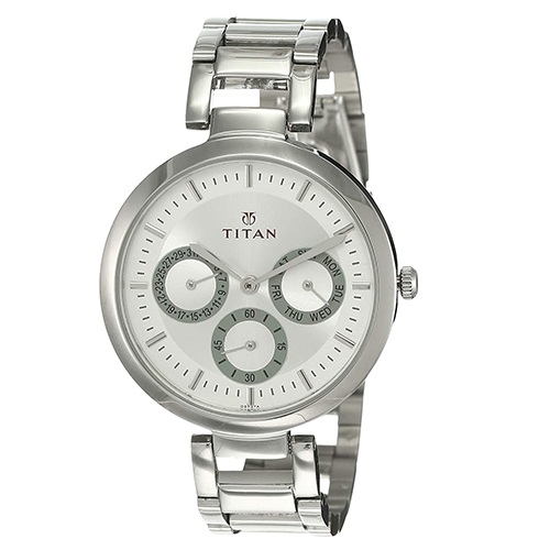 Lovely Titan Analog Womens Watch with Silver Dial